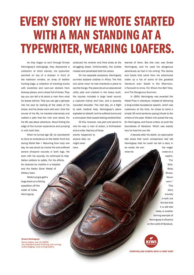 best print advertisement shoes