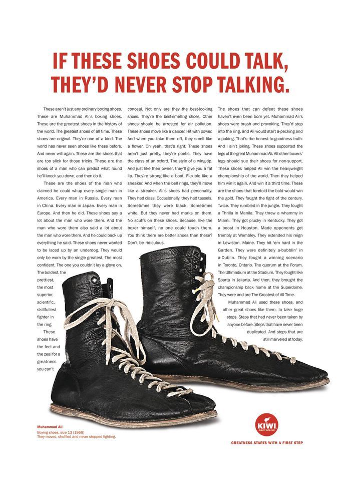 best print advertisement shoes